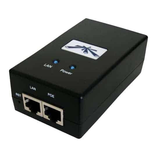 Ubiquiti 24W Gigabit PoE Power Adapter Injector Midspan